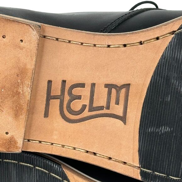 Helm Men's Declan Chukka Boots Natural Leather Black Sz 12 M Lace Up Modern NEW - Picture 8 of 11